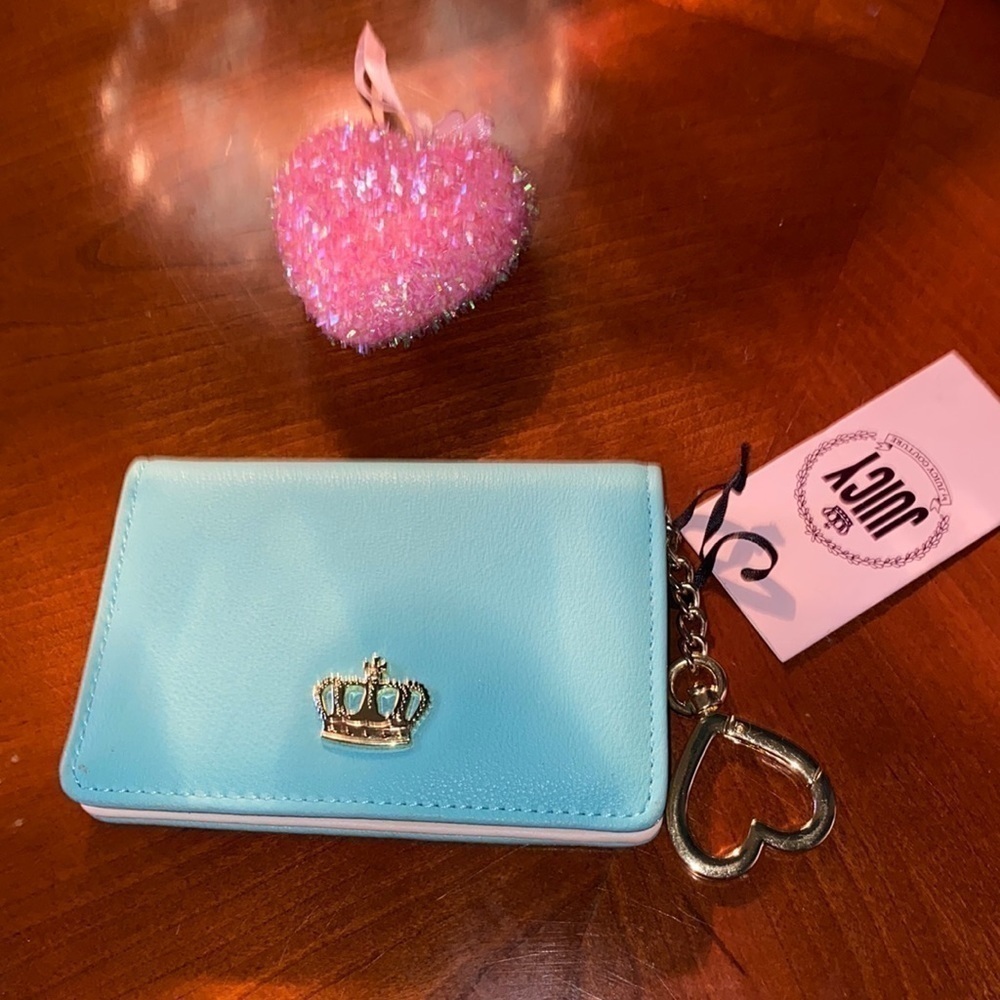 Juicy Couture Wallet Card Holder Blue & White